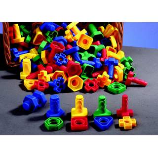 Multi-Farbe Kunststoff Muttern Schrauben Set Bausteine Kinder Lernspielzeug 