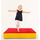 FLIXI Hüpfmatratze - ab 1 Jahre - Turn Matte für Kinder - Spiel Matratze zum Toben; Hüpfen; Balancieren Rot/Gelb