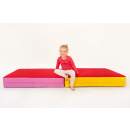 FLIXI Hüpfmatratze - ab 1 Jahre - Turn Matte für Kinder - Spiel Matratze zum Toben; Hüpfen; Balancieren Rot/Gelb