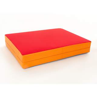 FLIXI Hüpfmatratze - ab 1 Jahre - Turn Matte für Kinder - Spiel Matratze zum Toben; Hüpfen; Balancieren Rot/Orange